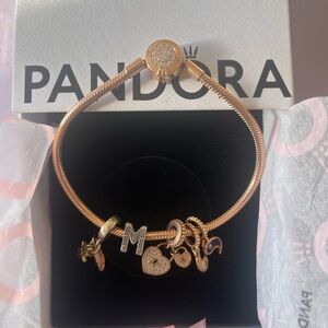 Pandora Rose Gold Charm Bracelet